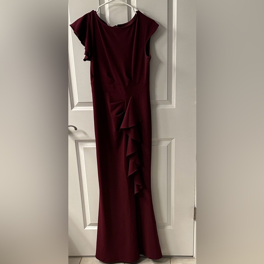 Woosea Burgandy Evening Dress